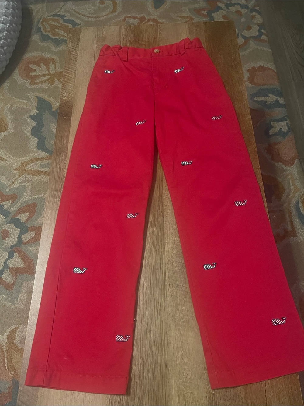 Vineyard vines boys holiday Red Embroidered Whale Pants